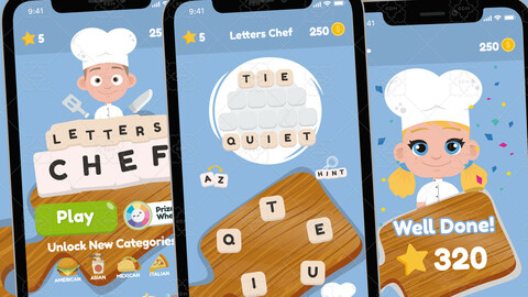 Word Chef Game Gui Assets