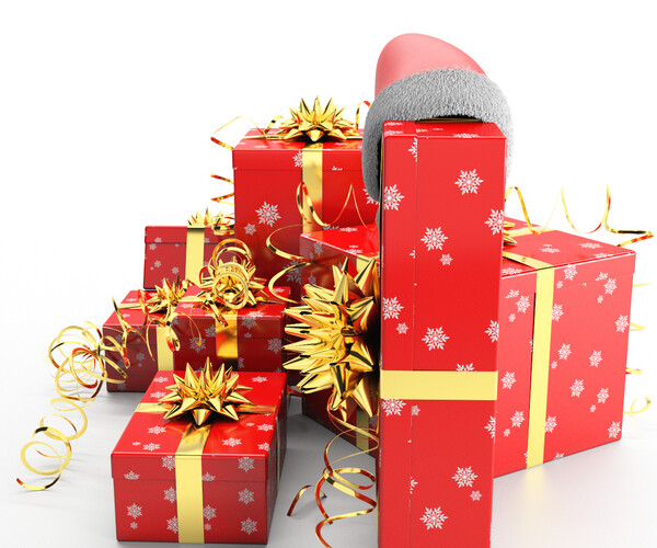 ArtStation New Year Presents and Gift Boxes v1 Resources