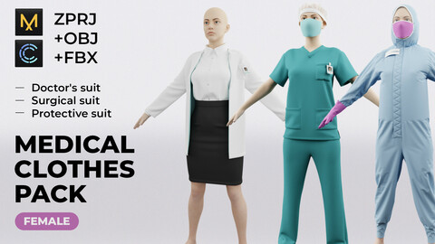 Medical clothes pack (female)