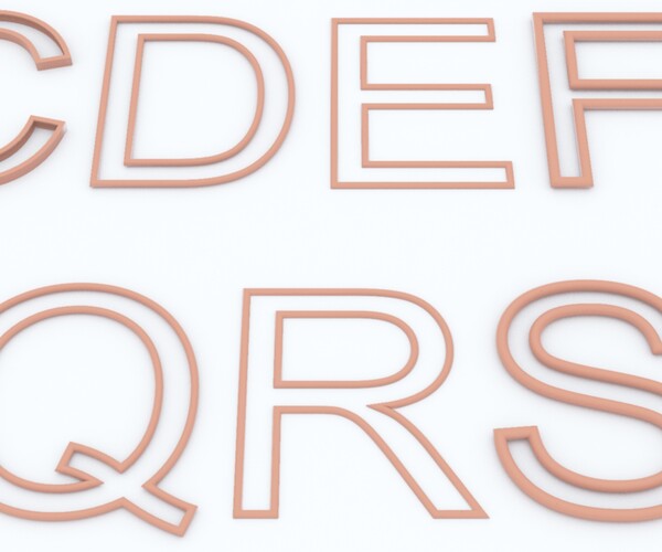 ArtStation - Capital Alphabets with Sweep Modifier | Artworks