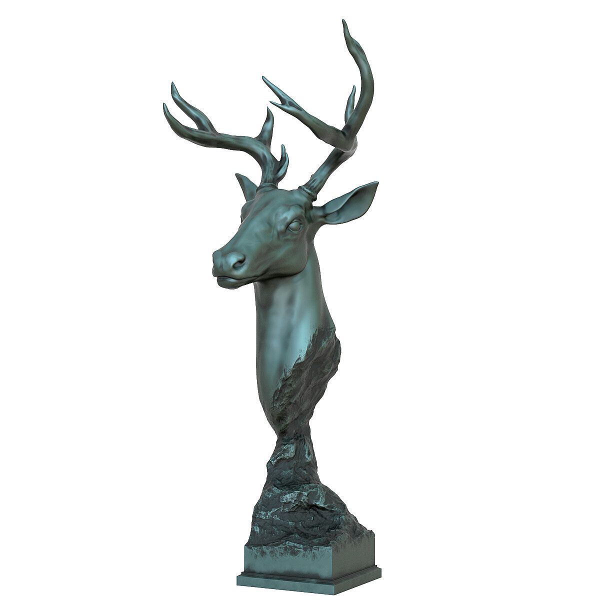 ArtStation Deer Head Statue Resources