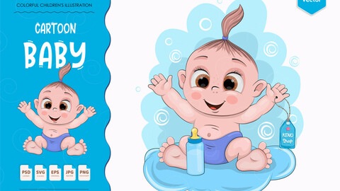 Cute cartoon baby.
