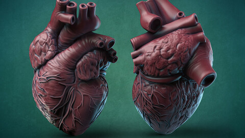 Humans Heart 3D print model