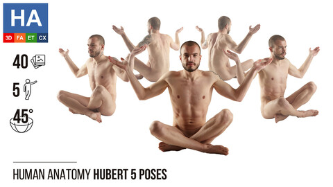 Human Anatomy | Hubert 5 Sitting Poses | 40 Photos