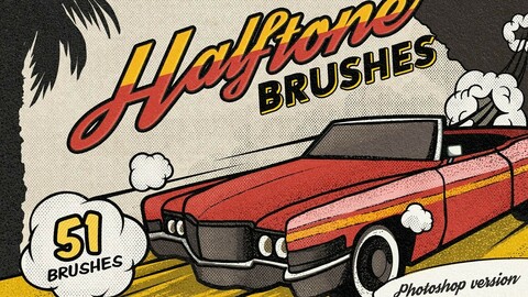 Vintage Comic Book Halftone Brushes