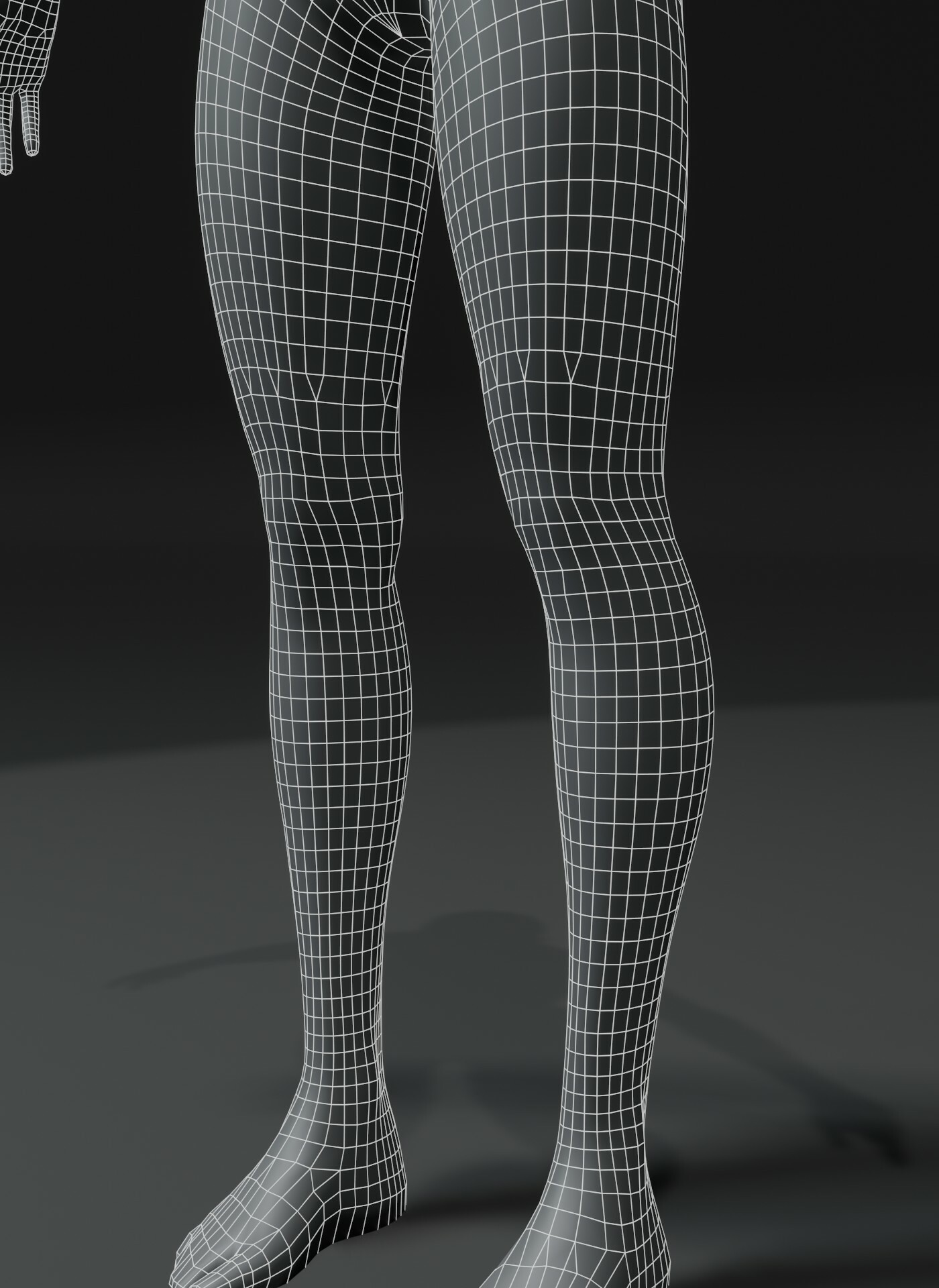 ArtStation - Female Body Base Mesh 3D Model 10k Polygons | Game Assets