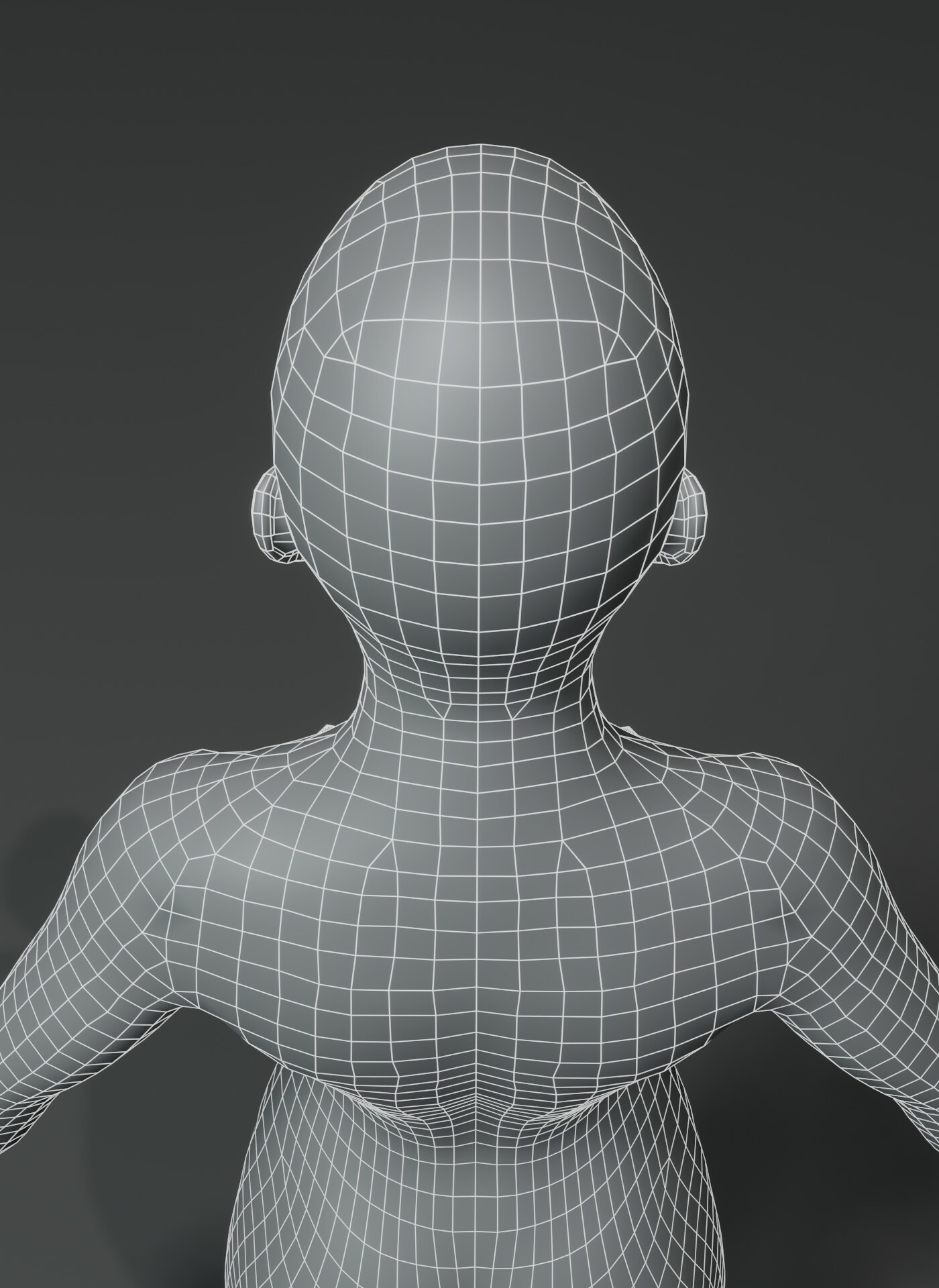 Artstation Female Body Base Mesh 3d Model 10k Polygons Game Assets