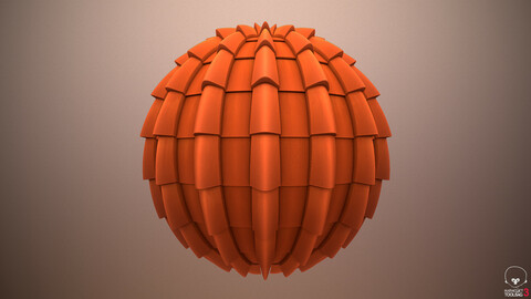 Curved Ceramic Roof Tiles Material - Substance Designer