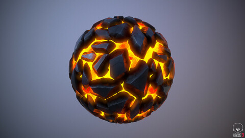 Molten Rocks Material - Substance Designer
