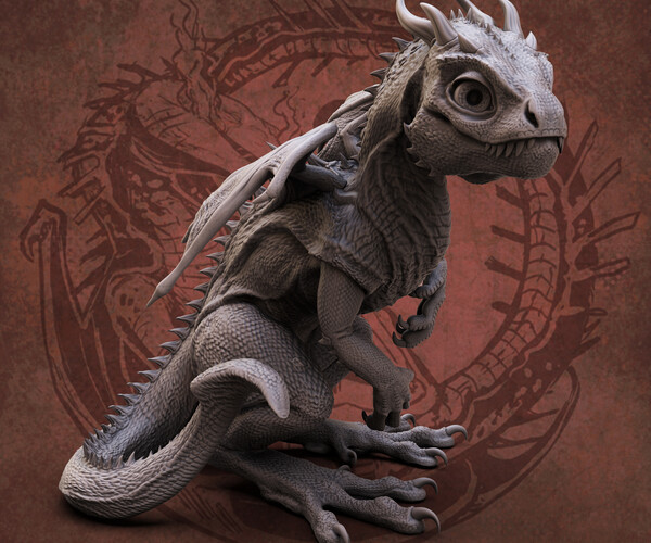 ArtStation - Baby Dragon - 3D Printable | Resources