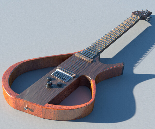 ArtStation - Eletric Guitar Bodyless Design | Resources