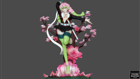 KANROJI Mitsuri KIMETSU NO YAIBA ANIME GIRL CHARACTER 3D print model