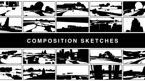 Video process | Graphic composition | Environment thumbnail sketches