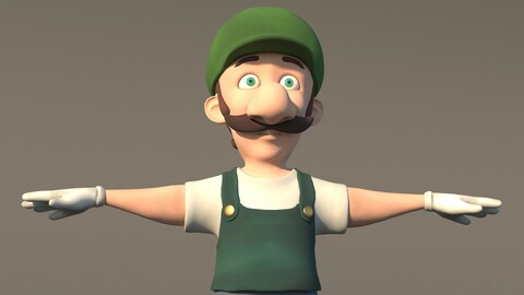 cartoon character luigi