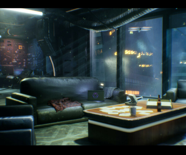 ArtStation - Cyberpunk Interior Bundle (3 products in 1) | Game Assets