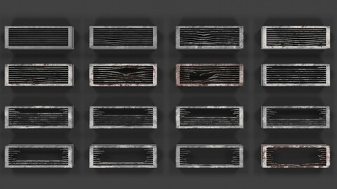 Ventilation Grates Low-Poly