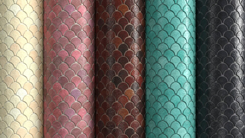 Materials 6- Fish scale tiles PBR