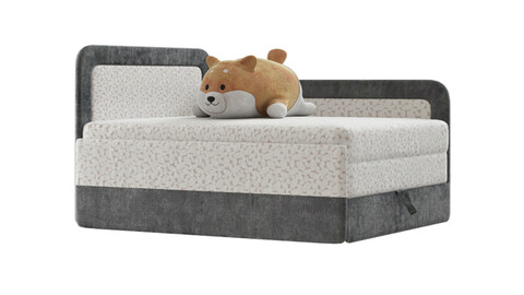 Children's bed sofa and shiba toy 3d model