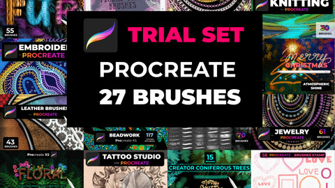 Trial set of 27 brushes Procreate