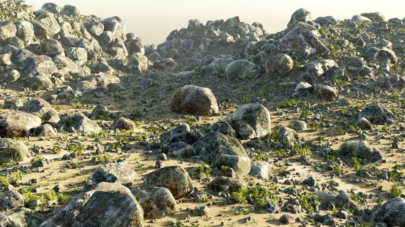 ArtStation Stony ground in Blender Resources