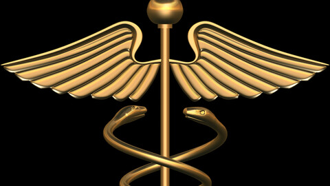 Caduceus with Coiling Snakes - Animation