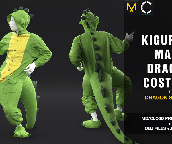 ArtStation Kigurumi male dragon costume free dragon slippers