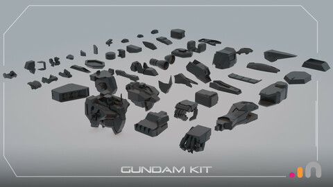 Gundam Kit || Oculus/Adobe Medium Kitbash Stamps