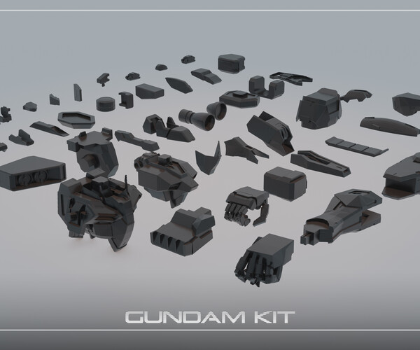 ArtStation Gundam Kit Oculus/Adobe Medium Kitbash Stamps Resources