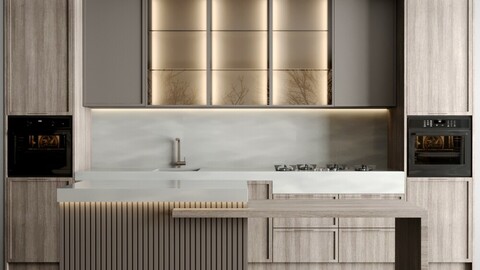 2 model kitchen + microwave + gas hob