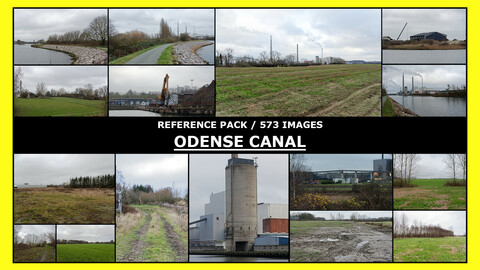 ODENSE CANAL, FIELDS AND INDUSTRY / Photo Reference / 550+ images