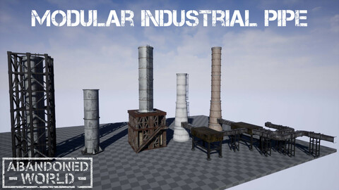 Modular Industrial Pipe for UE4 & Unity