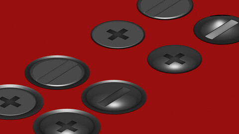 4 Classic Screw Decals + .Blend file