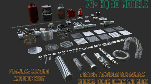 Engineering kitbash insterts pack (70+ models)