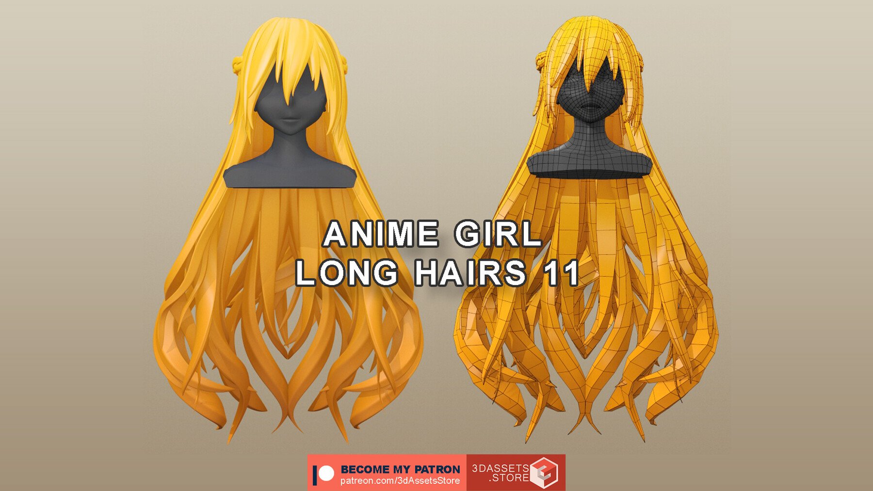 ArtStation - Character - 15 Anime Girl Long Hairs Collection | Resources
