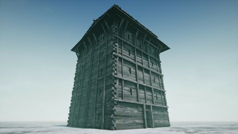 MEDIEVAL WATCHTOWER SCOUT TOWER VILLAGE GUARD WAREHOUSE BUILDING