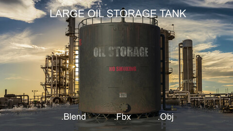 Large Industrial Oil Storage Tank