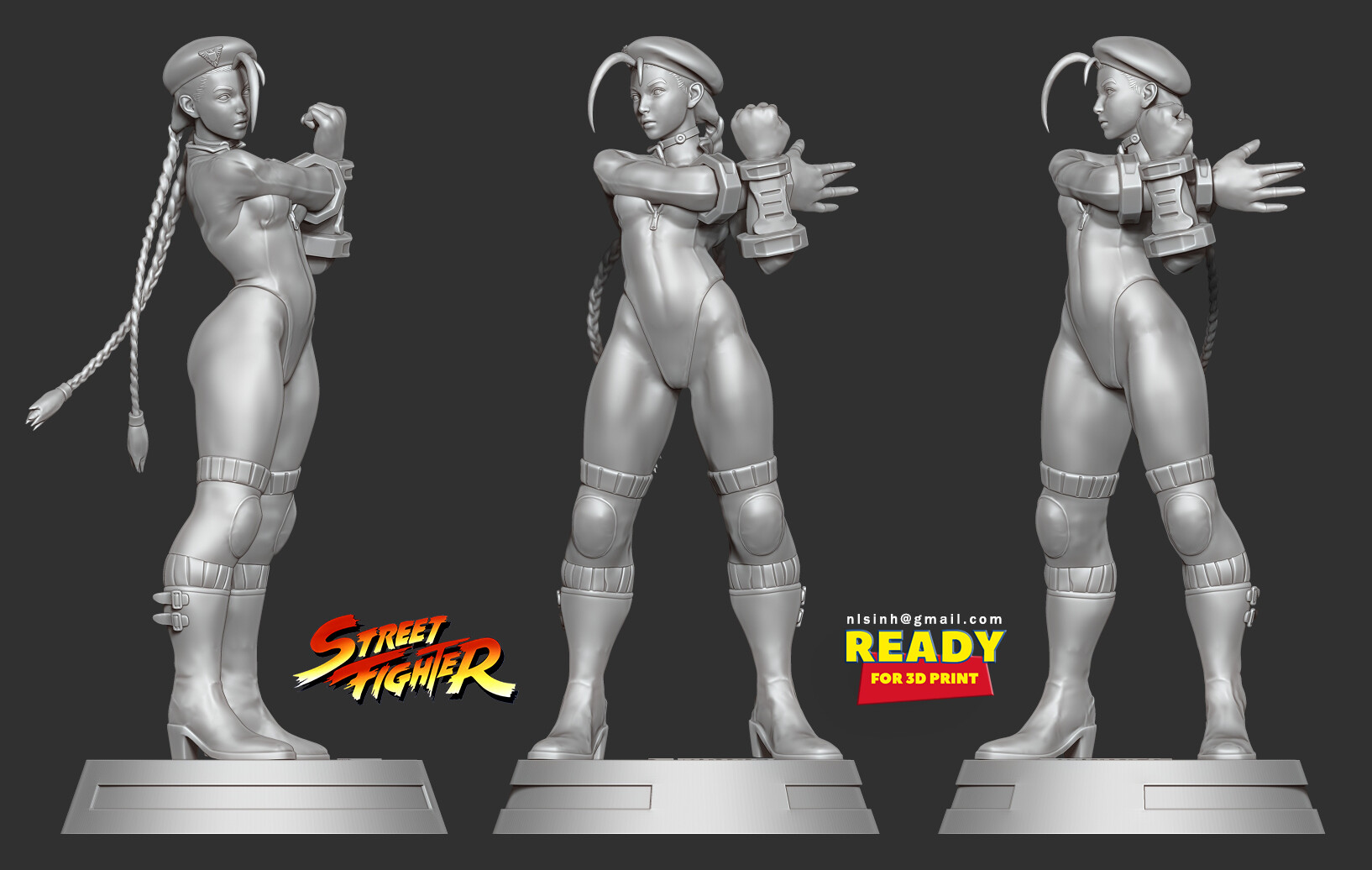 Cammy from Street Fighter - 3D Print Model by Sinh Nguyen