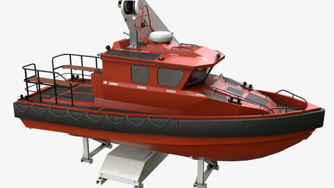 Ship Davit With Motorboat