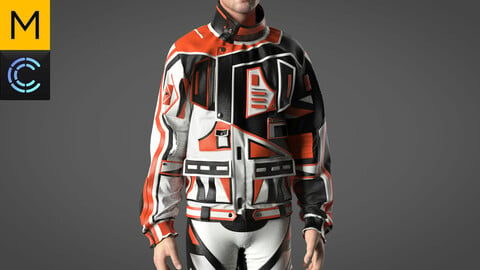 Motocross clothes male & female. Marvelous Designer, Clo3d project + OBJ files. Standart avatar male&female MD&CLO.(3)