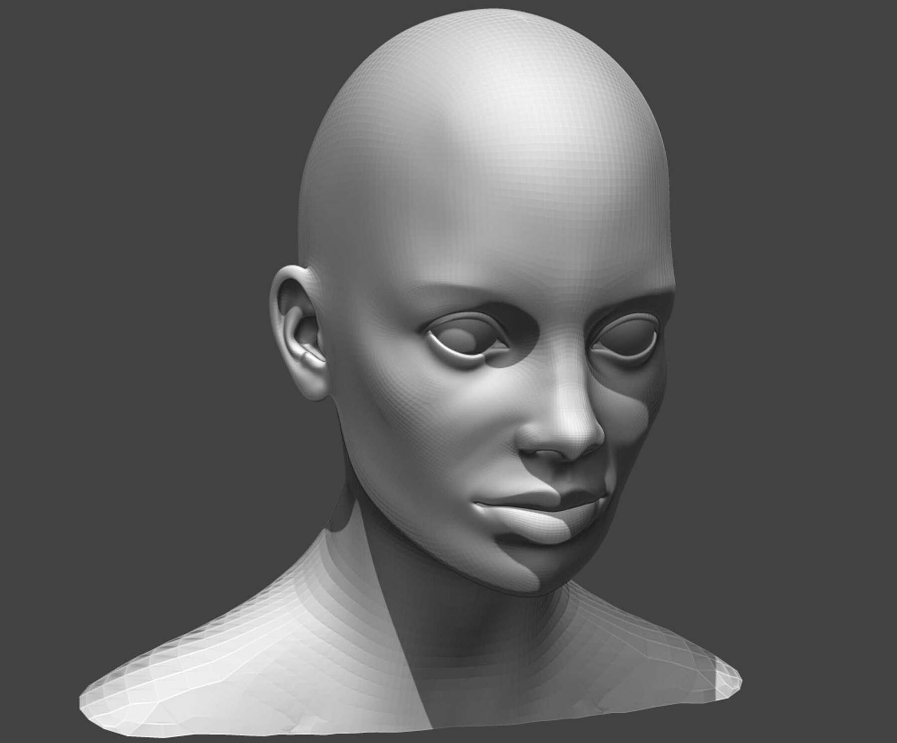 Artstation Female Head Realistic Base Mesh 2 3d Model Game Assets