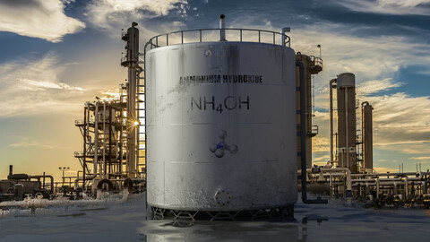 Large Industrial Ammonium Hydroxide Storage Tank