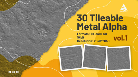 30 Tileable Metal Alpha (vol.1)