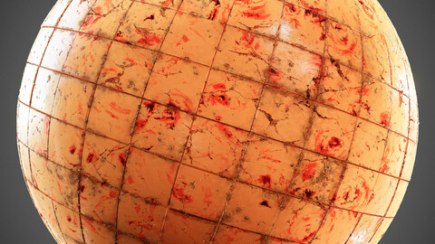 PBR  BLOODY CERAMIC 4K MATERIAL