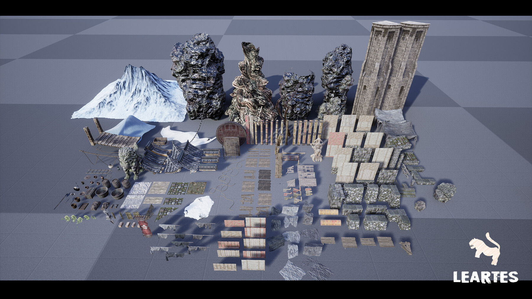 Artstation Asian Canal Environment Modular Unreal Engine 4 Asset Pack Game Assets