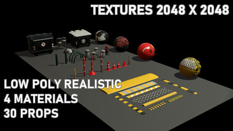 city props low poly realistic