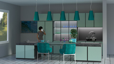 Kitchen 1 for DAZ Studio