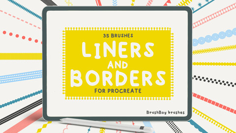 Liners and Borders Procreate Brushes