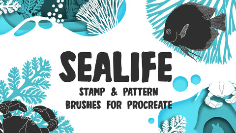 Sealife Procreate Pattern Brushes and Stamps