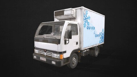 Light Truck Refrigerated - Low Poly