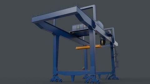 PBR Rail Mounted Gantry Crane RMG V1 - Blue